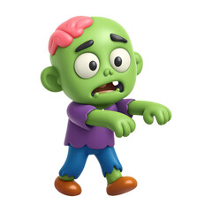 PNG Cartoon zombie character illustration.