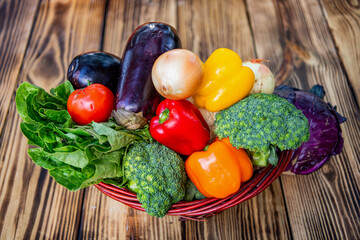 Fresh and organic healthy vegetable. Gardening agriculture cultivation. Organic food. Harvest of vegetable. Eco farming and harvesting. Summer or autumn farm crop. Vegetable harvesting