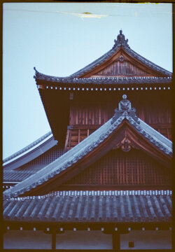 Traditional Japanese Temple Roof Architecture