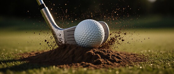 dynamic golf swing captured in motion with blurred background | sport, fitness, outdoor, activity, competition theme