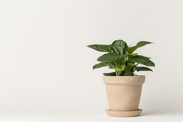 Obraz premium Decorative foliage plant in brown planter high resolution picture