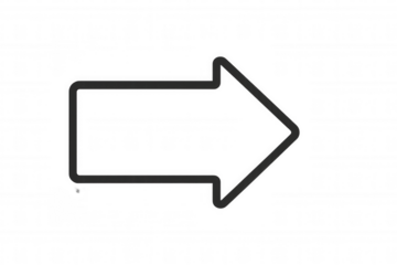 Right pointing arrow icon showing navigation, direction, or user interface element with transparent background