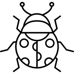 Ladybug Outline Icon