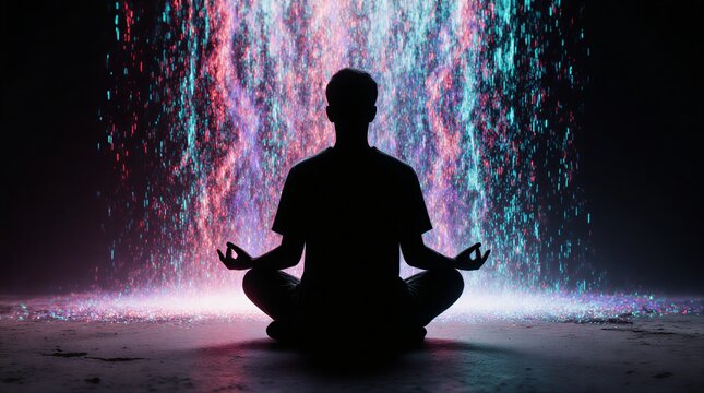 abstract visualization of complex data flow with digital essence in futuristic display | technology, science, abstract, futurism, digital art theme