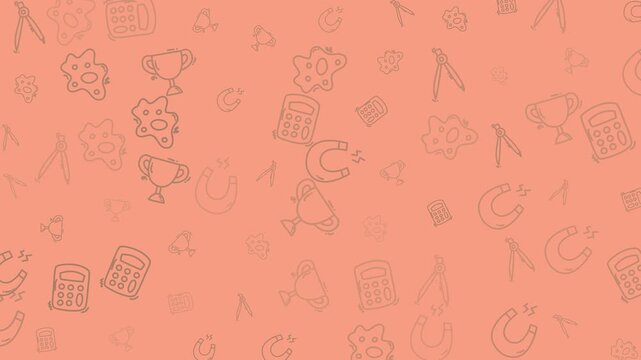 School pattern orange background simple design. Perfect for education, back to school projects, or creative endeavors