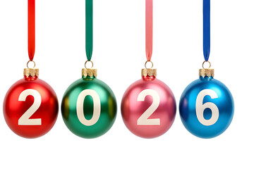 Minimalist 2026 Christmas Ornaments Holiday Decoration PNG