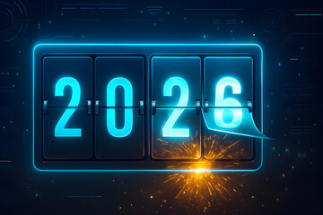 Neon 2026 celebration art 