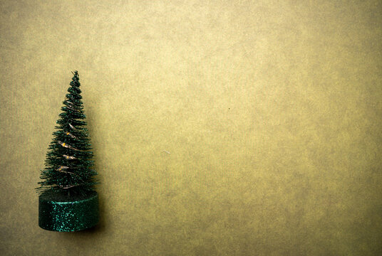 Little Christmas tree with blank space to write a message, mockup