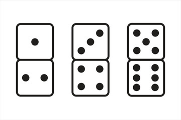 Playful domino tiles creating fun designs for games, education, or creative projects, featuring classic black and white contrast with a modern touch