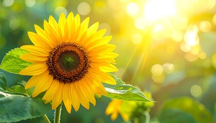 Obraz premium Sunny sunflower in a field