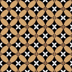 Fototapeta premium Kawung batik pattern, a traditional Indonesian cultural batik pattern that can be used for textile patterns