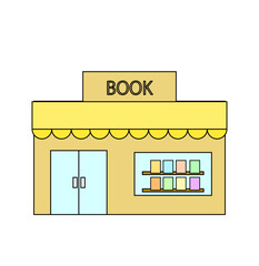 シンプルでかわいい本屋のイラスト