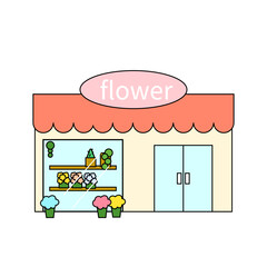 かわいい花屋のイラスト