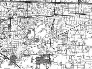 Obraz premium Detailed artistic sketch map of San Salvador Tizatlalli, Mexico, in monochrome black and white.