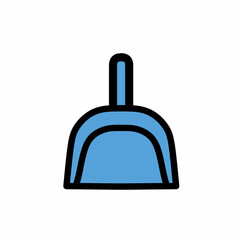 Blue Dustpan Illustration for Cleaning and Household Tasks
