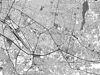 Naklejka premium City map illustration of Tlaquepaque, Mexico, in black and white sketch style.