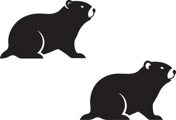 vector illustration of a Groundhog