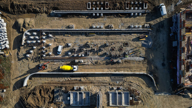 Aerial View of Concrete Site