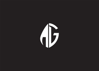 AG creative initial logo design and abstract logo