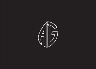 AG creative initial logo design and abstract logo