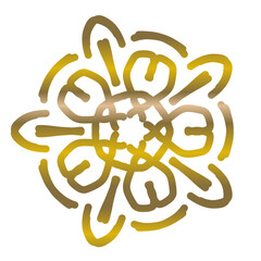 vector illustration of a celtic knot mandala gradation gold