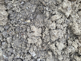 Large pile of dug up clay soil