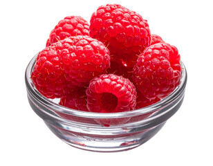- Bowl of Fresh Raspberries with Dew Drops