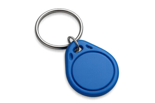 Blue RFID key fob for secure access control