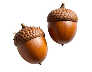 - Minimal Two Acorns on White Surface