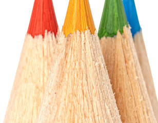 - Scattered Colored Pencils with Shavings