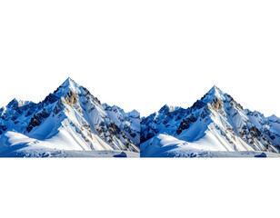 - Snowy Mountain Summit with Clouds and Golden Sunset Glow