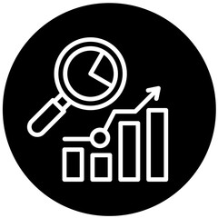 Business Insights  Icon Circle Vector Illustration