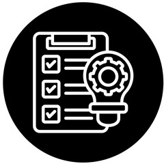 Innovation Assessment  Icon Circle Vector Illustration