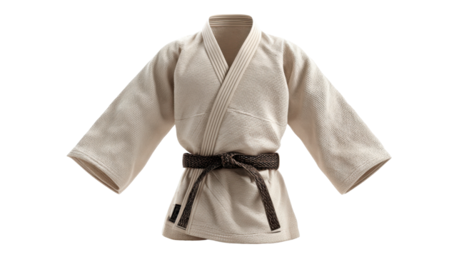 Judo gi isolated on white background