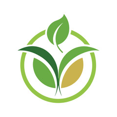 organic logo design vector illustration eco friendly concept