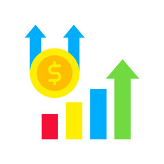 Revenue Growth flat icon