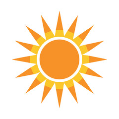 Modern Sun Symbol Vector