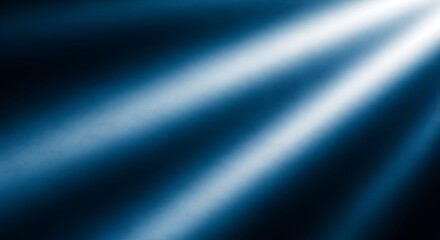 Obraz premium Elegant glow with soft blue-white gradient fabric texture, mysterious illuminated dark background with abstract beams for banner design