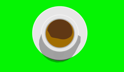 top view of a cup of coffee