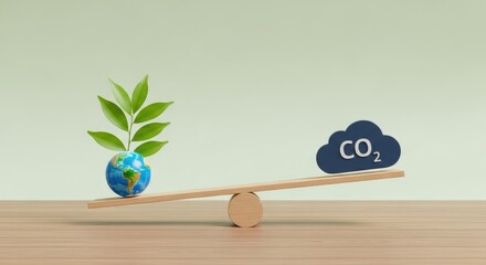 Balancing Nature: Visualizing Carbon Footprint Reduction for a Sustainable Future and Environmental Responsibility
