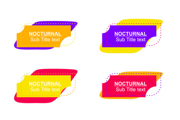 Modern abstract vector banner set. Flat geometric shapes of different colors and different style. Template for web or print design.