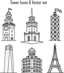 Obraz premium Church Icons & Vector