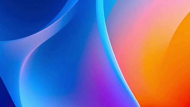 Abstract futuristic blue wave design with colorful gradient lines for smooth vector backgrounds Free Video 4K