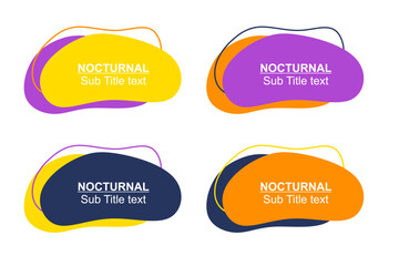 Modern abstract vector banner set. Flat geometric shapes of different colors and different style. Template for web or print design.