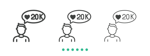 Popularity icon. Thin line icon vector