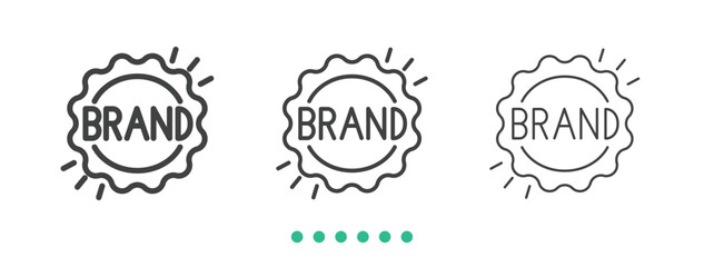 Brand icon. Thin line icon vector