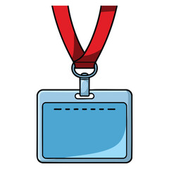 Vector illustration of ID card badge visitor pass and identification card isolated on white background ideal for security and office related designs