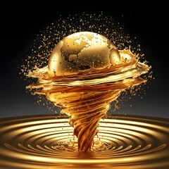 Liquid Gold Earth Creation