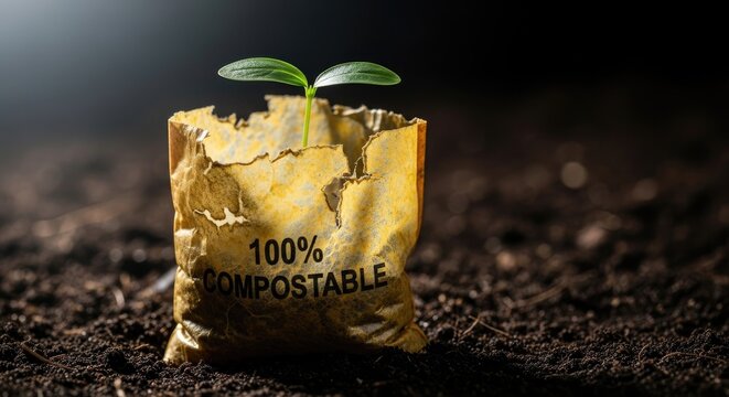 100 Percent Compostable Seedling in Paper Bag for Sustainable Agriculture and Growing Practices in Eco Friendly Business