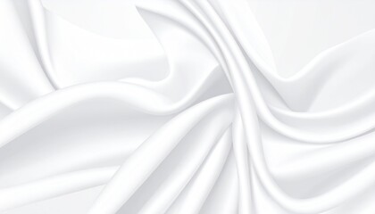 Obraz premium Smooth, flowing white fabric with elegant folds and soft, luxurious texture